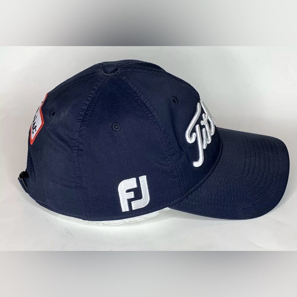 Titleist FJ Pro V1 NRG OS Adjustable Navy Blue Embroidered Performance Golf Hat - Picture 3 of 6